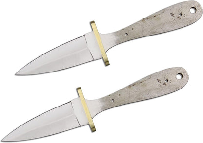 420 Stainless Steel Knife (420 Stainless Steel, Pair of 5.375 inch Bowie Blades)