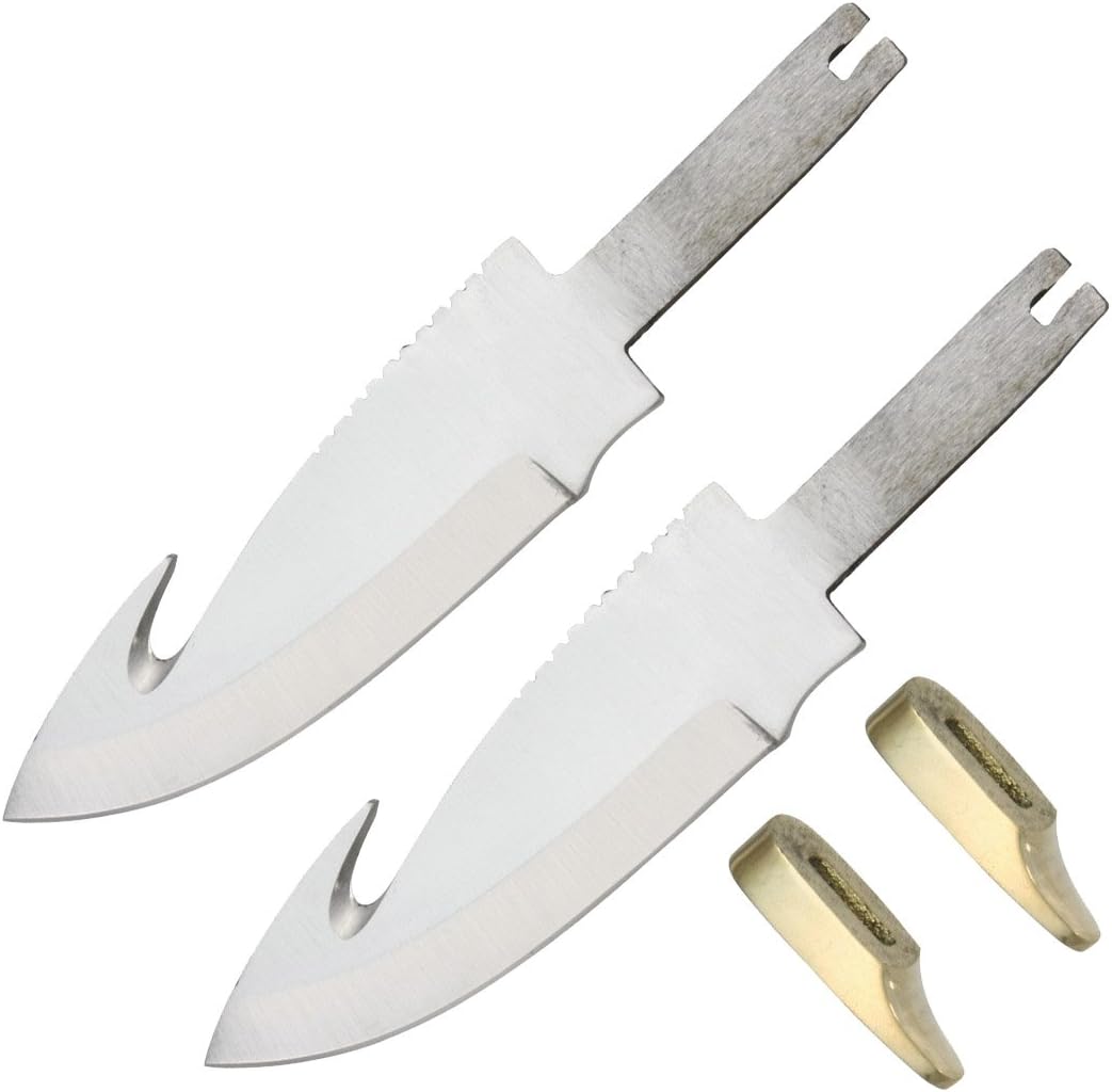 420 Stainless Steel Knife (420 Stainless Steel, Pair of 5.375 inch Bowie Blades)