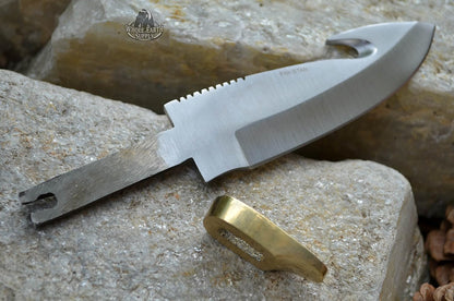 420 Stainless Steel Knife (420 Stainless Steel, Pair of 5.375 inch Bowie Blades)