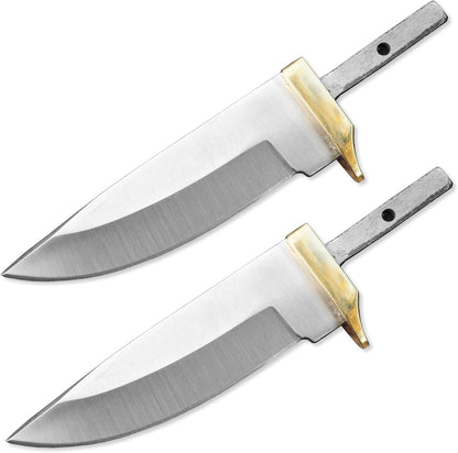 420 Stainless Steel Knife (420 Stainless Steel, Pair of 5.375 inch Bowie Blades)