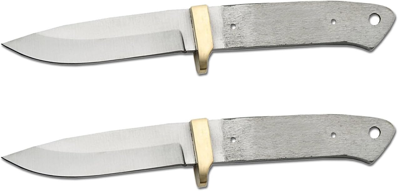 420 Stainless Steel Knife (420 Stainless Steel, Pair of 5.375 inch Bowie Blades)