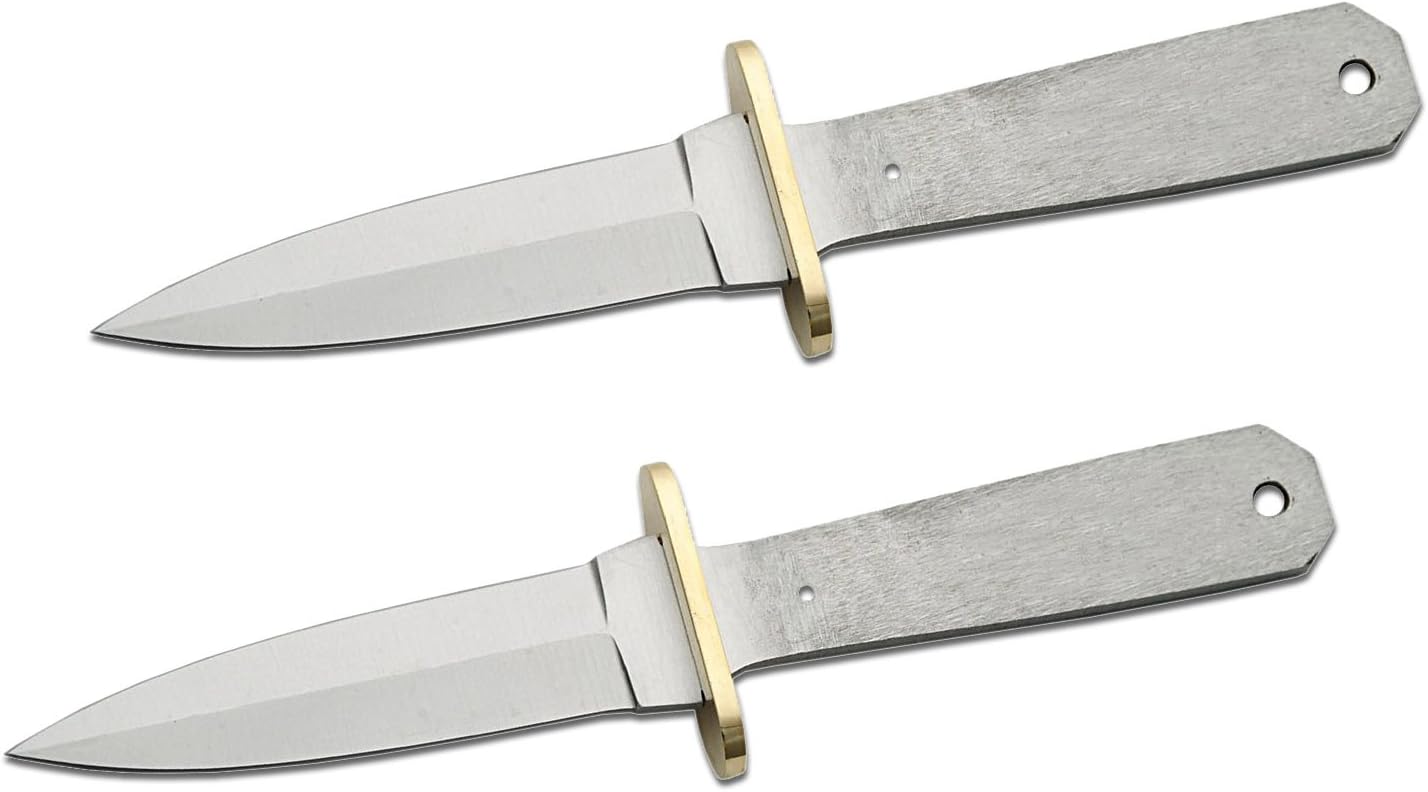 420 Stainless Steel Knife (420 Stainless Steel, Pair of 5.375 inch Bowie Blades)