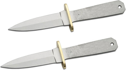 420 Stainless Steel Knife (420 Stainless Steel, Pair of 5.375 inch Bowie Blades)