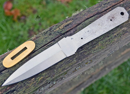 420 Stainless Steel Knife (420 Stainless Steel, Pair of 5.375 inch Bowie Blades)