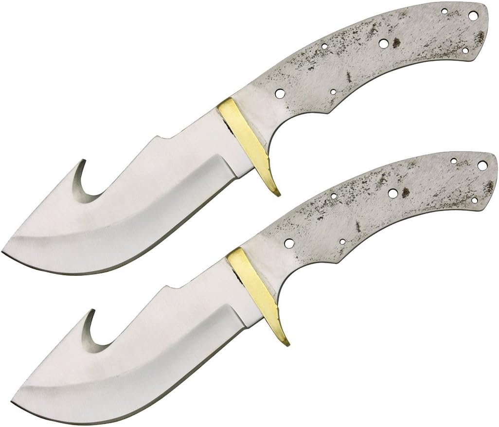 420 Stainless Steel Knife (420 Stainless Steel, Pair of 5.375 inch Bowie Blades)