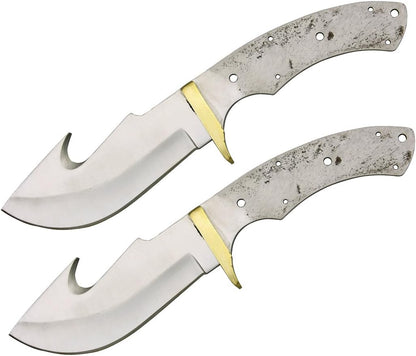 420 Stainless Steel Knife (420 Stainless Steel, Pair of 5.375 inch Bowie Blades)