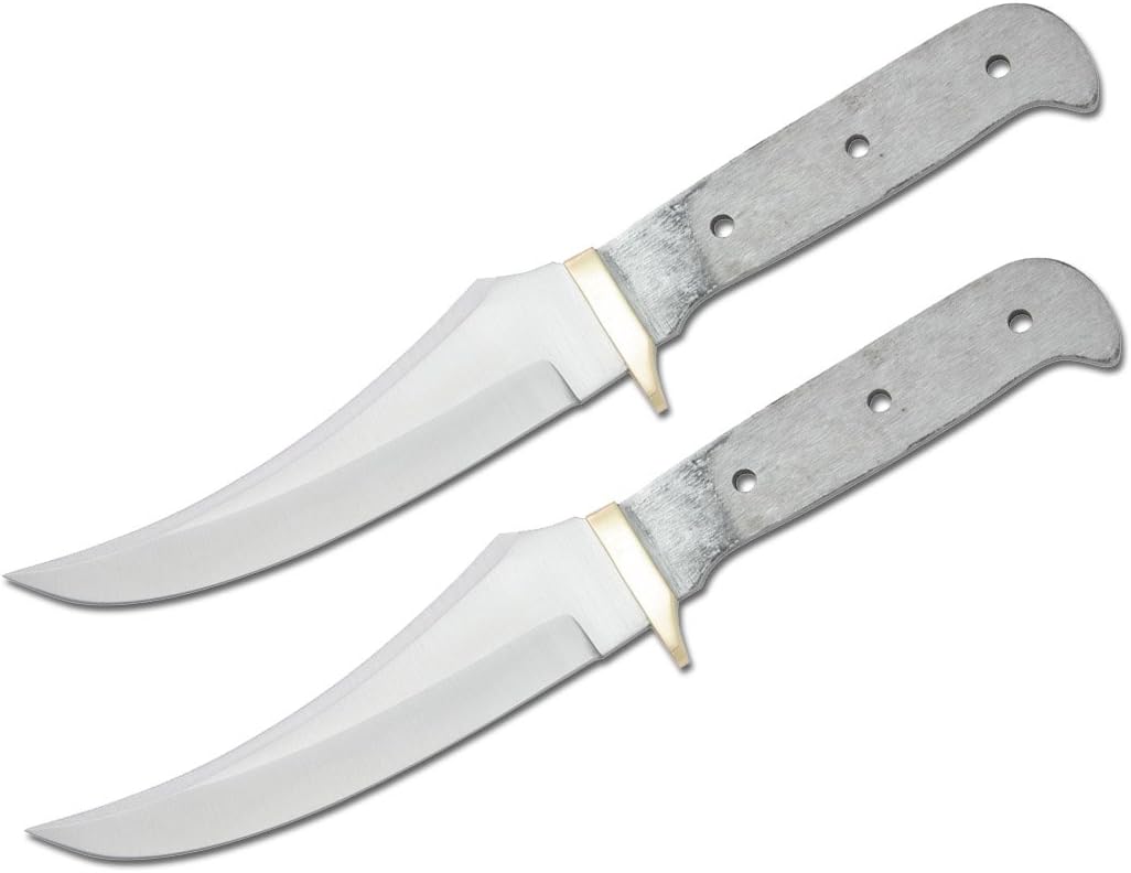 420 Stainless Steel Knife (420 Stainless Steel, Pair of 5.375 inch Bowie Blades)