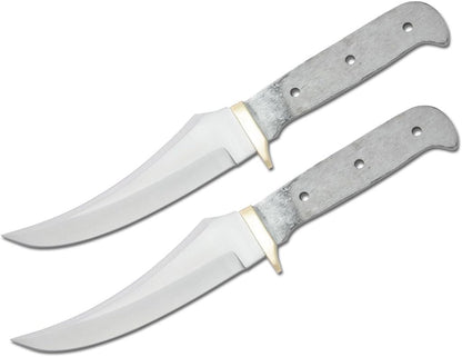 420 Stainless Steel Knife (420 Stainless Steel, Pair of 5.375 inch Bowie Blades)