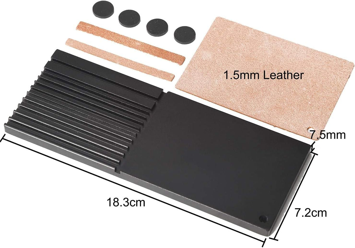 Leather Beveler Sharpen Sharpener Guide for Leather Cutter Head Multifunctional Leather Tools Sharpener Kit Polish Grind Skiving Knife Wider Shovel Cutting DIY Leather Tools