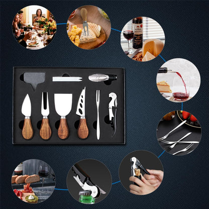 14 Piece Cheese Knife Set, Stainless Steel Cheese Knives