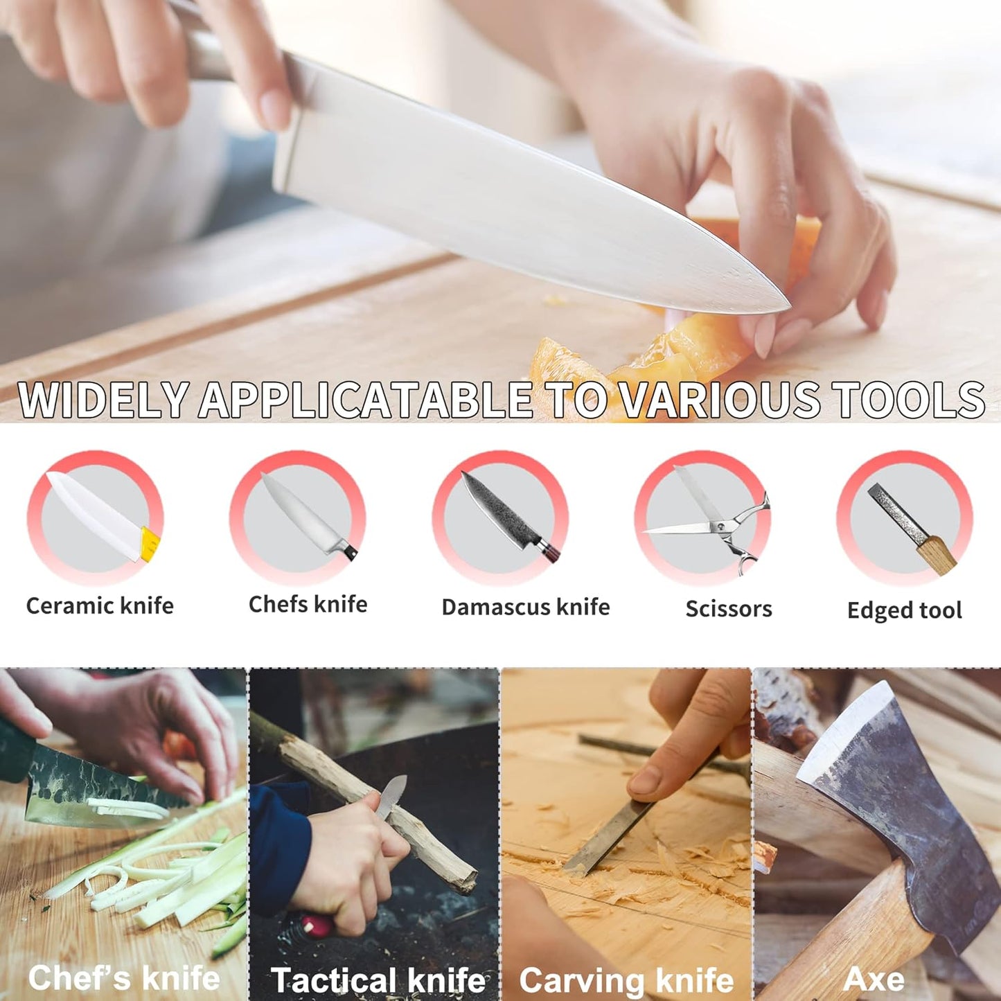 CWOVRS Diamond Sharpening Stones, 5 PCS Diamond Sharpening Plate with Honeycomb Surface for Fast Sharpening – Ideal Sharpening Stone Kit for Knives, Scissors, Outdoor Tools & Kitchen Blades 200-2000#
