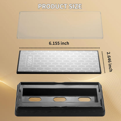 CWOVRS Diamond Sharpening Stones, 5 PCS Diamond Sharpening Plate with Honeycomb Surface for Fast Sharpening – Ideal Sharpening Stone Kit for Knives, Scissors, Outdoor Tools & Kitchen Blades 200-2000#