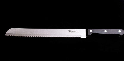 10 Inch Serrated Bread Knife, Premium Stainless Steel Blade with Wave Edge, Full Tang Handle, Razor Sharp Knife for Bread, Durable Professional Kitchen Knife