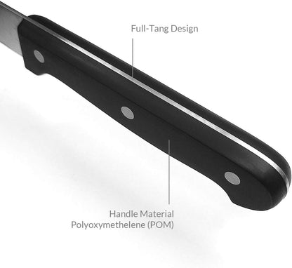 10 Inch Serrated Bread Knife, Premium Stainless Steel Blade with Wave Edge, Full Tang Handle, Razor Sharp Knife for Bread, Durable Professional Kitchen Knife