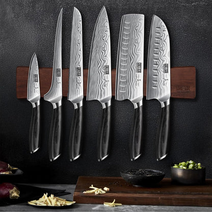 16-Piece Knife Set with Block, Ultra Sharp Kitchen Knife Block Set | High Carbon Powder Steel Chef Knife Set, Professional Kitchen Knives Set with Sharpener and Pakkawood Handle, Elegant Box