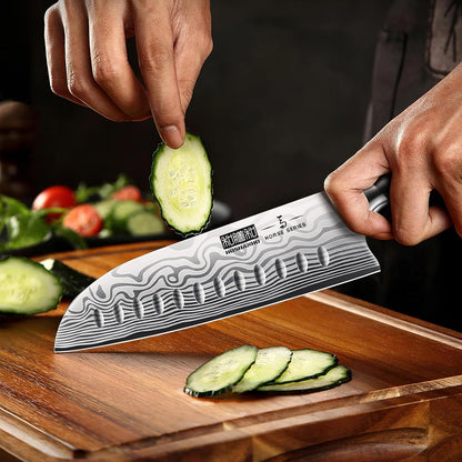 16-Piece Knife Set with Block, Ultra Sharp Kitchen Knife Block Set | High Carbon Powder Steel Chef Knife Set, Professional Kitchen Knives Set with Sharpener and Pakkawood Handle, Elegant Box