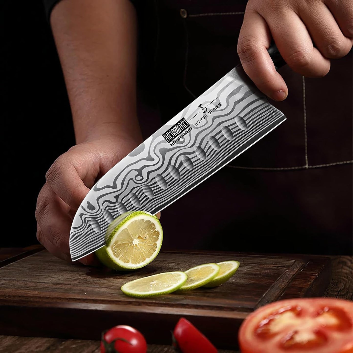 16-Piece Knife Set with Block, Ultra Sharp Kitchen Knife Block Set | High Carbon Powder Steel Chef Knife Set, Professional Kitchen Knives Set with Sharpener and Pakkawood Handle, Elegant Box