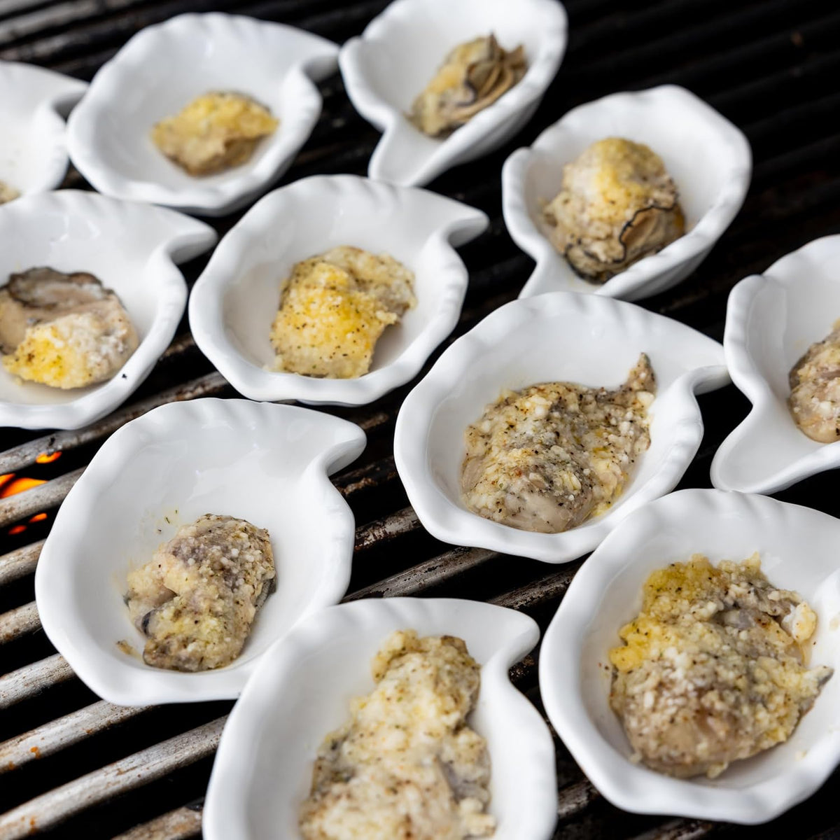 Grillable Shells, Stainless Steel Grillable Oyster Shells, Set of 12