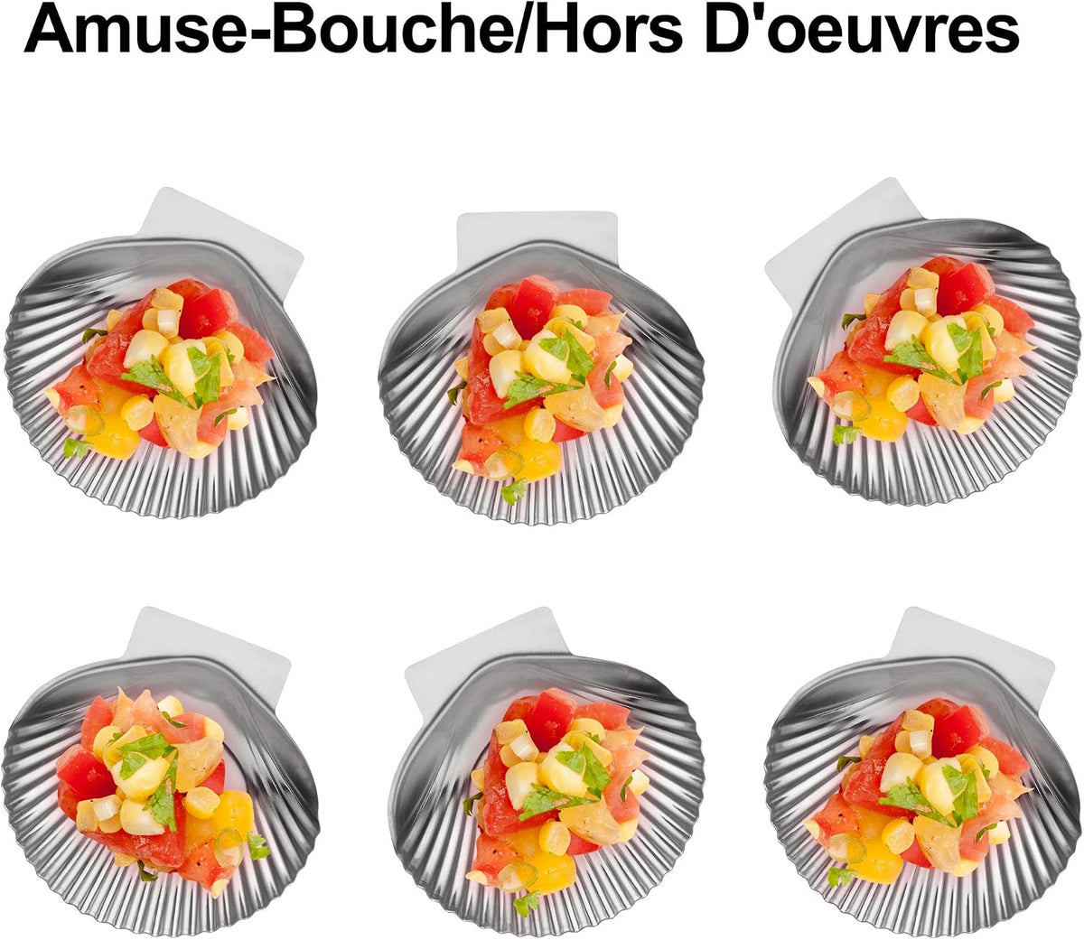 Grillable Shells, Stainless Steel Grillable Oyster Shells, Set of 12