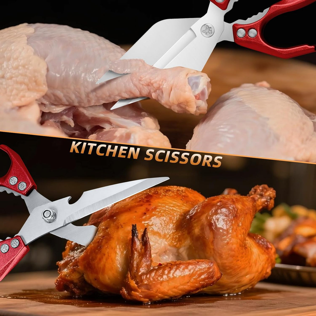 Kitchen Scissors All Purpose - Heavy Duty Poultry Shears