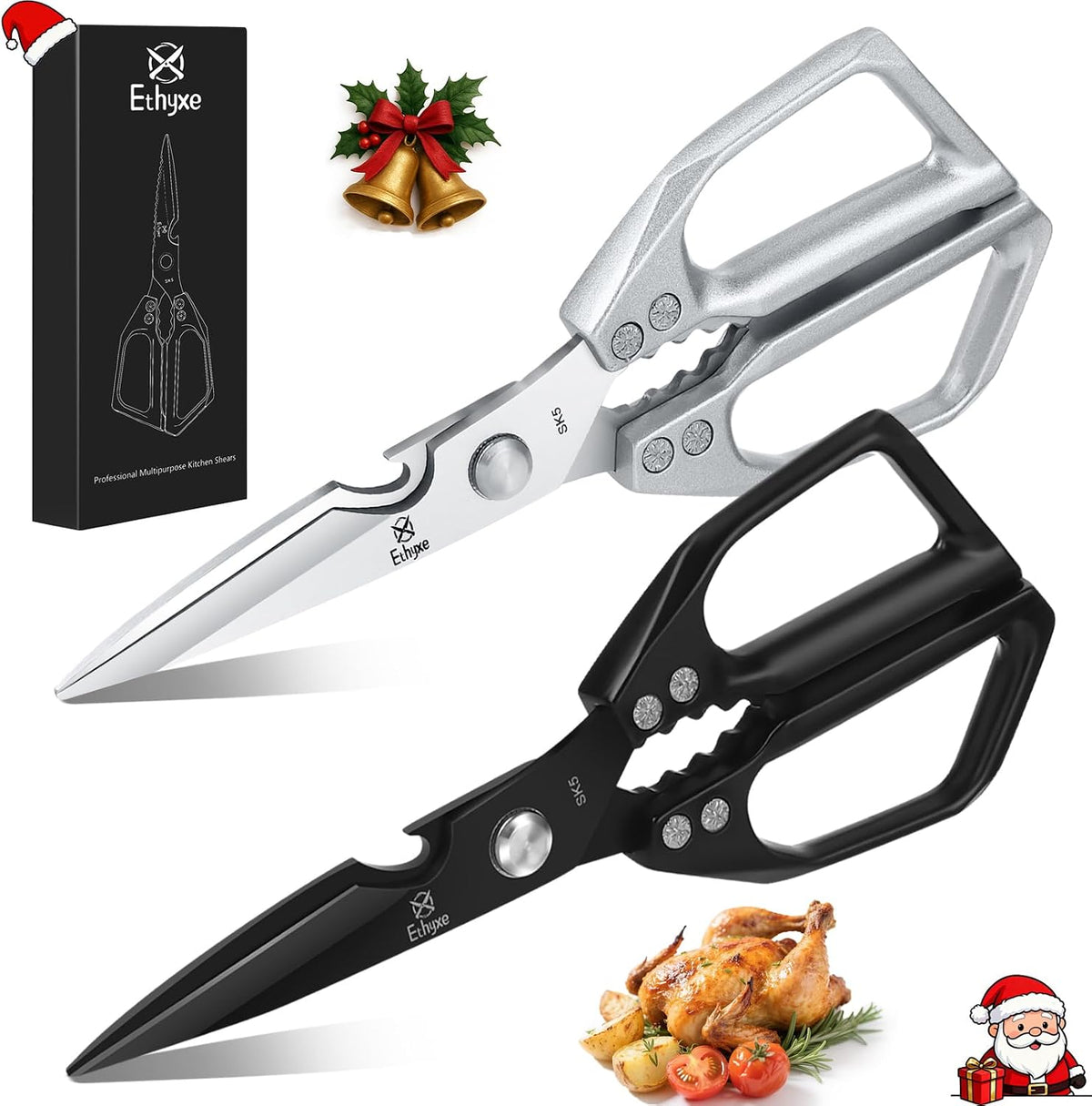 Kitchen Scissors All Purpose - Heavy Duty Poultry Shears