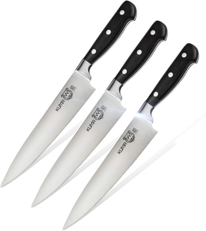 Multi Purpose Chefs Knife - Pro Bolster Edition | 8 Inch Blade for Carving, Slicing & Chopping - Great Ergonomic Handle - Professional Kitchen Knives