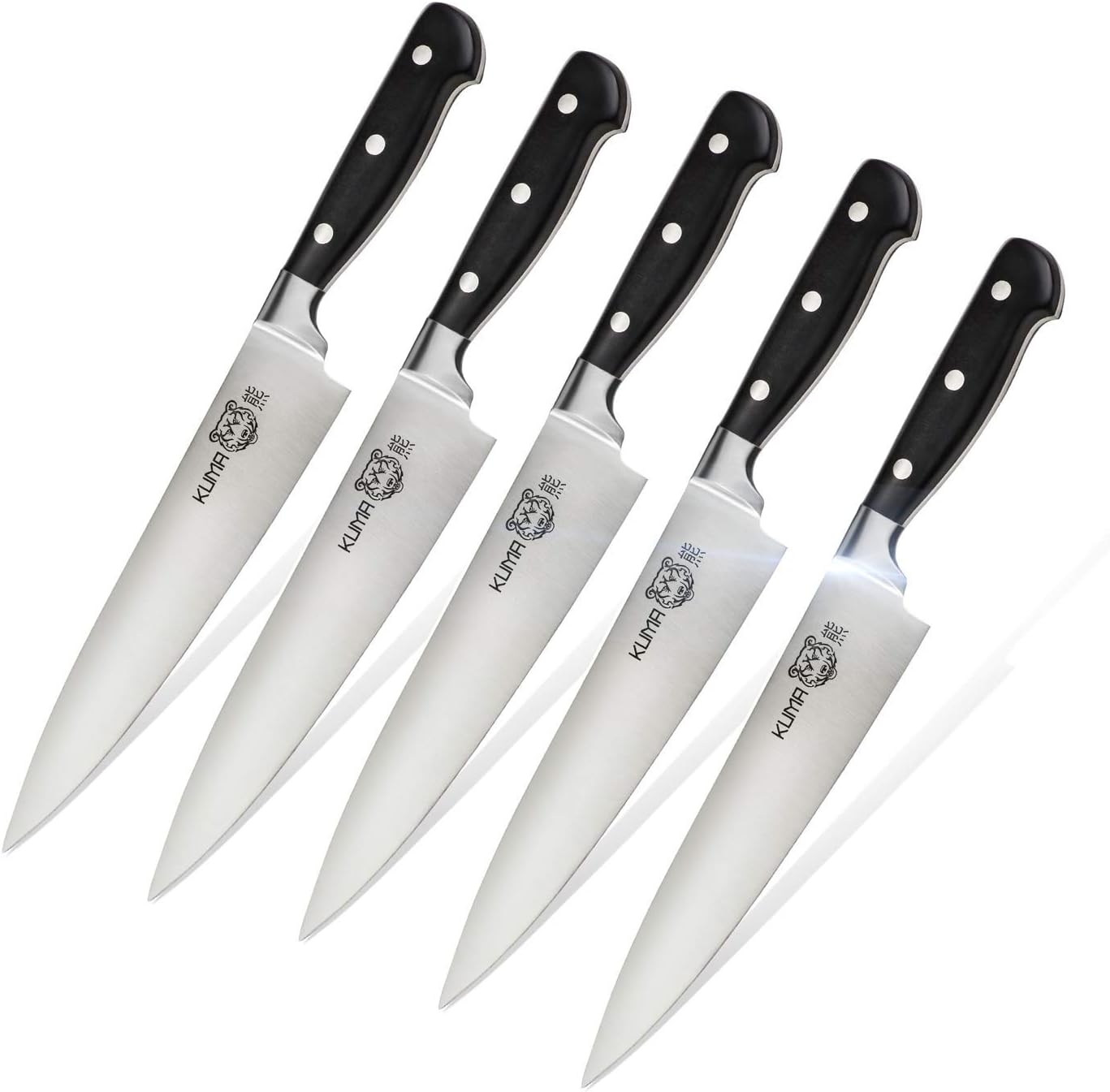 Multi Purpose Chefs Knife - Pro Bolster Edition | 8 Inch Blade for Carving, Slicing & Chopping - Great Ergonomic Handle - Professional Kitchen Knives