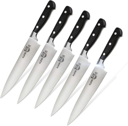 Multi Purpose Chefs Knife - Pro Bolster Edition | 8 Inch Blade for Carving, Slicing & Chopping - Great Ergonomic Handle - Professional Kitchen Knives