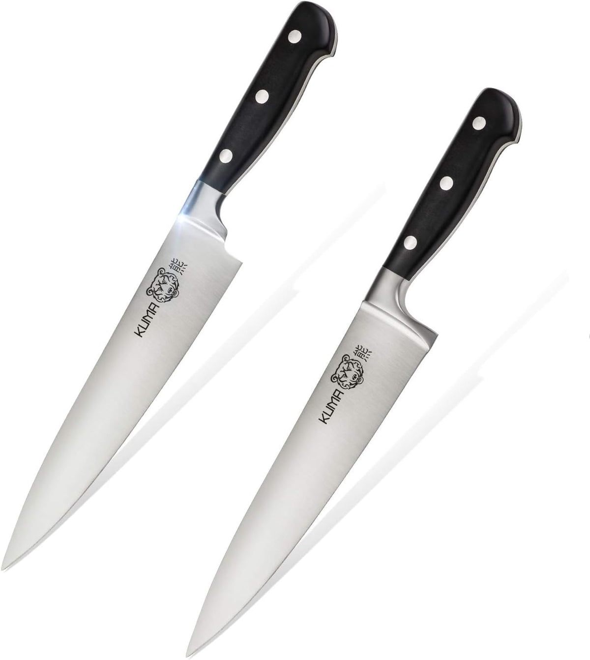 Multi Purpose Chefs Knife - Pro Bolster Edition | 8 Inch Blade for Carving, Slicing & Chopping - Great Ergonomic Handle - Professional Kitchen Knives