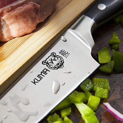 Multi Purpose Chefs Knife - Pro Bolster Edition | 8 Inch Blade for Carving, Slicing & Chopping - Great Ergonomic Handle - Professional Kitchen Knives