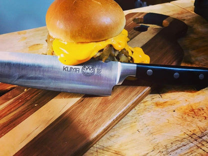 Multi Purpose Chefs Knife - Pro Bolster Edition | 8 Inch Blade for Carving, Slicing & Chopping - Great Ergonomic Handle - Professional Kitchen Knives