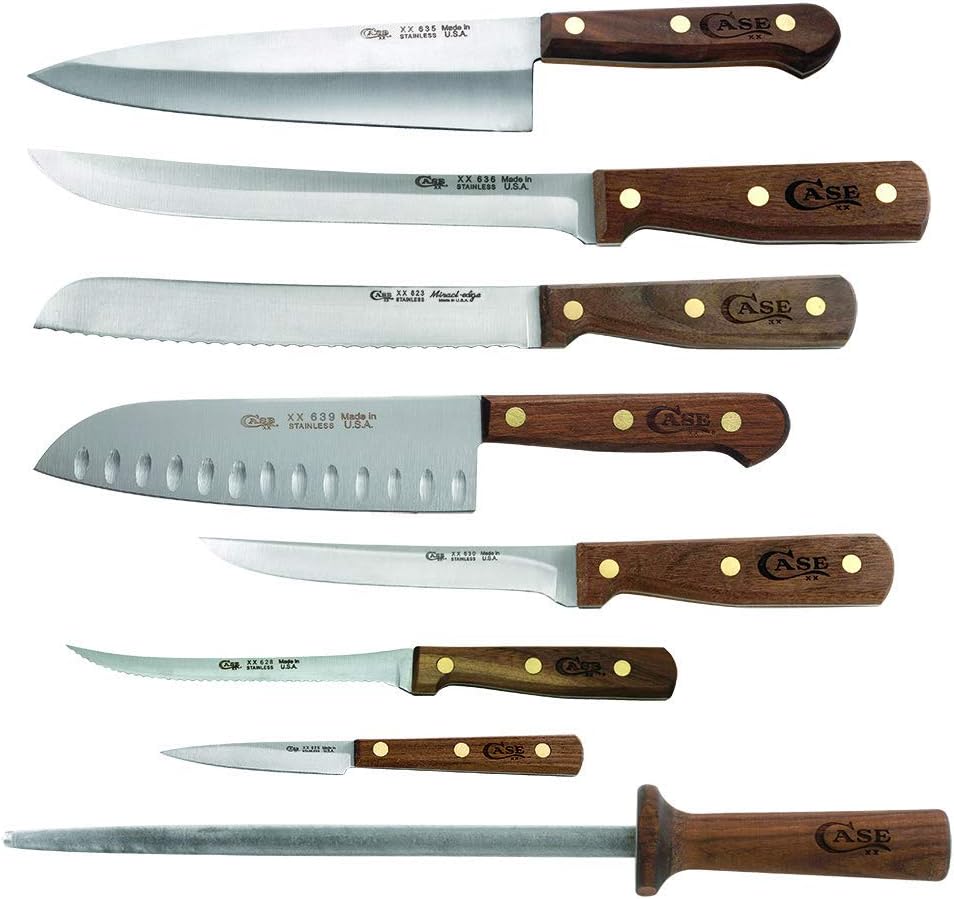 Case WR XX Nine Piece Household Cutlery Block And Knife Set Item #10249