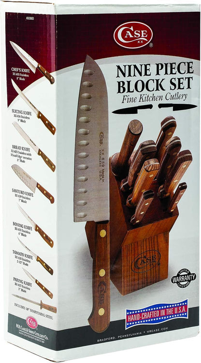 Case WR XX Nine Piece Household Cutlery Block And Knife Set Item #10249