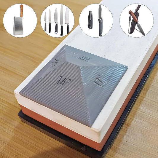 2 Pieces Knife Sharpening Angle Guiding- 14°, 17°, 20°, 25° Angles - Whetstone Holder & Blade Sharpener for Kitchen and Outdoor Tools