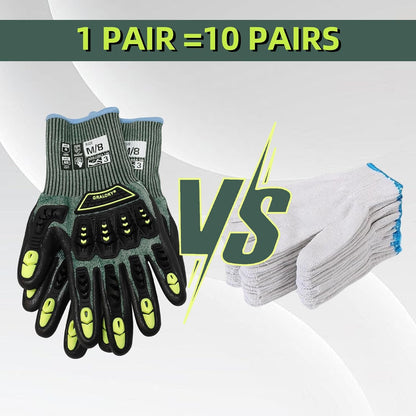Safety Work Gloves For Men Women,Level 3 Impact Gloves with TPR | High Dexterity A5 Cut Resistant Gloves