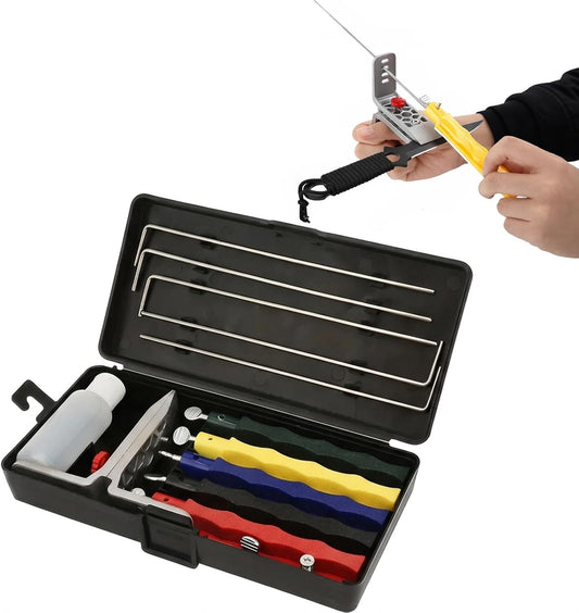 Knife Sharpener Kit, Professional Knife Sharpening Kit, Grinder Sharpening Stone Set, Sharpening System, Knife Sharpening Device, Angle Knife Sharpener System Kit for Chef Home
