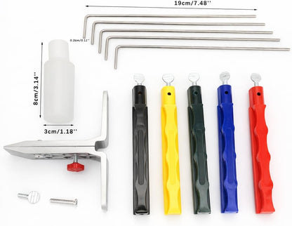 Knife Sharpener Kit, Professional Knife Sharpening Kit, Grinder Sharpening Stone Set, Sharpening System, Knife Sharpening Device, Angle Knife Sharpener System Kit for Chef Home