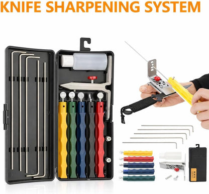 Knife Sharpener Kit, Professional Knife Sharpening Kit, Grinder Sharpening Stone Set, Sharpening System, Knife Sharpening Device, Angle Knife Sharpener System Kit for Chef Home