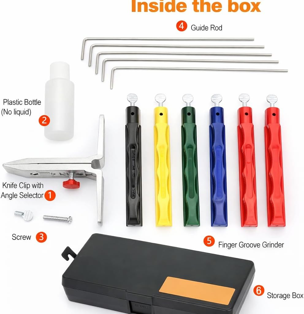 Knife Sharpener Kit, Professional Knife Sharpening Kit, Grinder Sharpening Stone Set, Sharpening System, Knife Sharpening Device, Angle Knife Sharpener System Kit for Chef Home