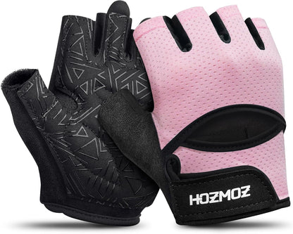 Ventilated Weight Lifting Gloves, Thick Padded Workout Gym Gloves with Full Palm Protection & Grip & Shock Absorption for Women & Men's Fitness Exercise Training