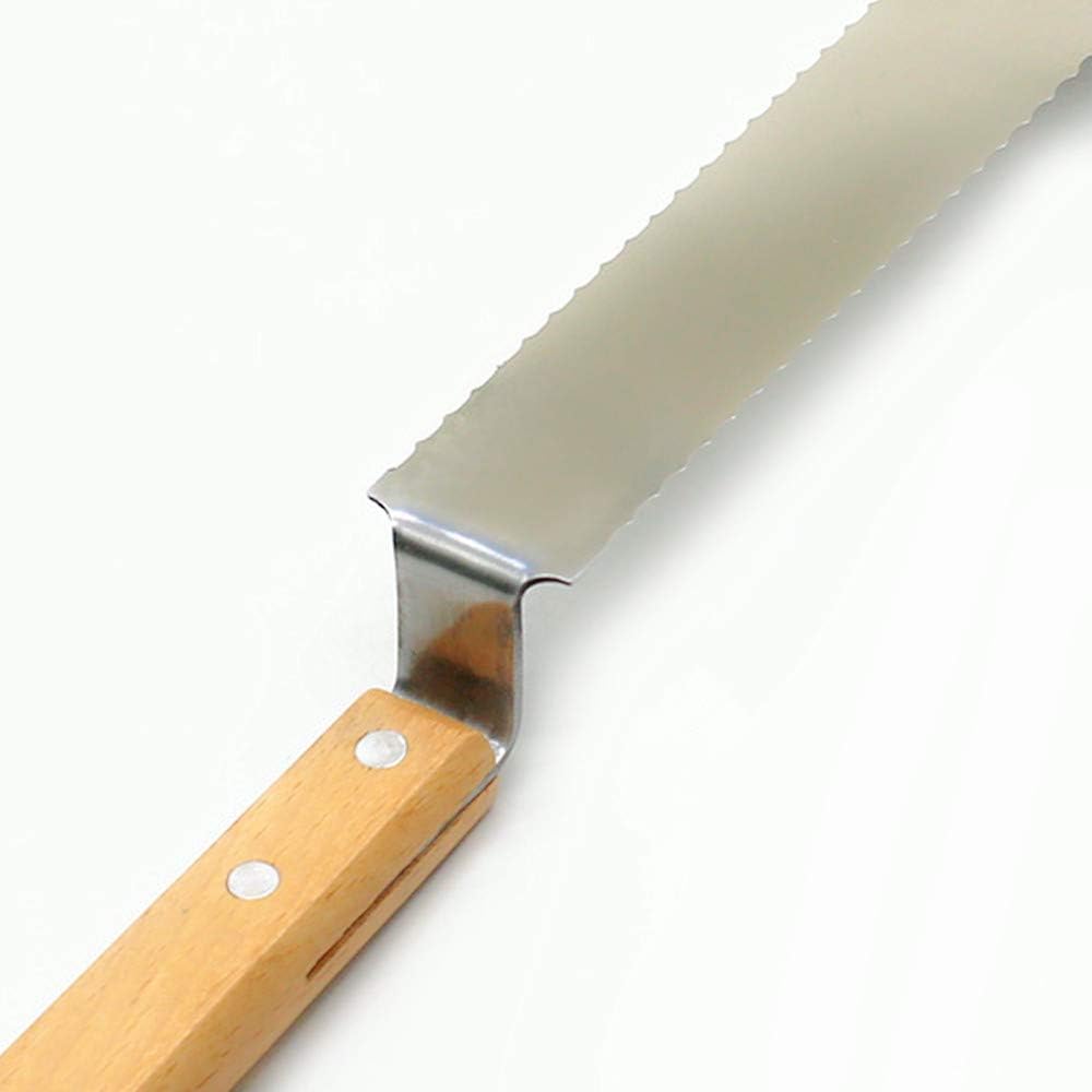 Stainless Steel Serrated Uncapping Knife Beekeeping Tool | Uncapping Knife with Wooden Handle Bee Hive Hand Tool For Beekeeper