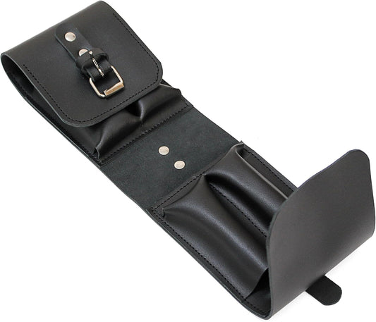 Leather Folding Knife Display Case Organizer for 4 Pocket Knives Case, Folding Knives Storage Holder, Knives Collection Pouch Bag VB4BL