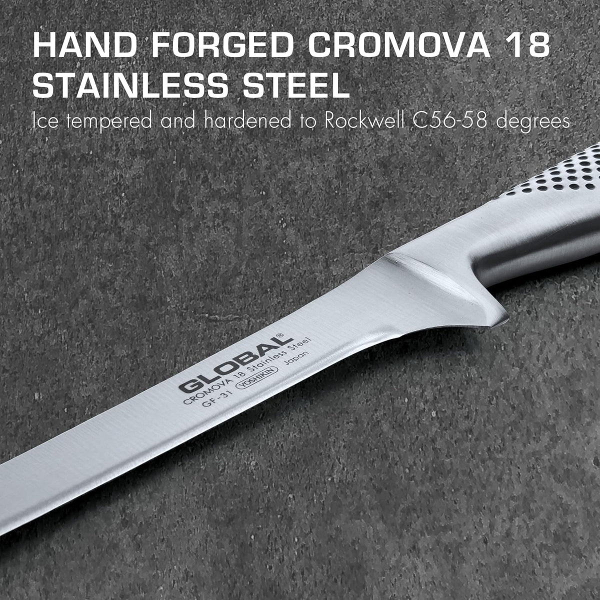 Global GF-31-6 1/4 inch, 16cm Heavyweight Boning Knife, 6, Stainless Steel