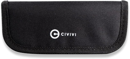 Nylon Utility Knife Pouch - for Carrying Folding Pocket Knives and Accessories - Includes A Polishing Cloth And Stickers C-01