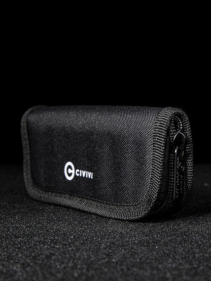 Nylon Utility Knife Pouch - for Carrying Folding Pocket Knives and Accessories - Includes A Polishing Cloth And Stickers C-01