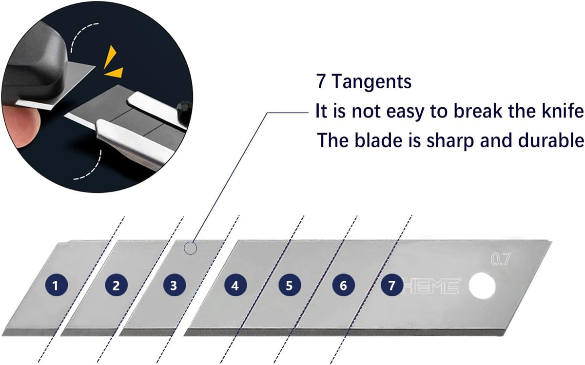 Tools 20Pcs 25mm Utility Knife Replacement Blades Snap off 60 Degree，Blades for Utility Knife and 25mm Box Cutter - Razor Sharp SK4 Steel