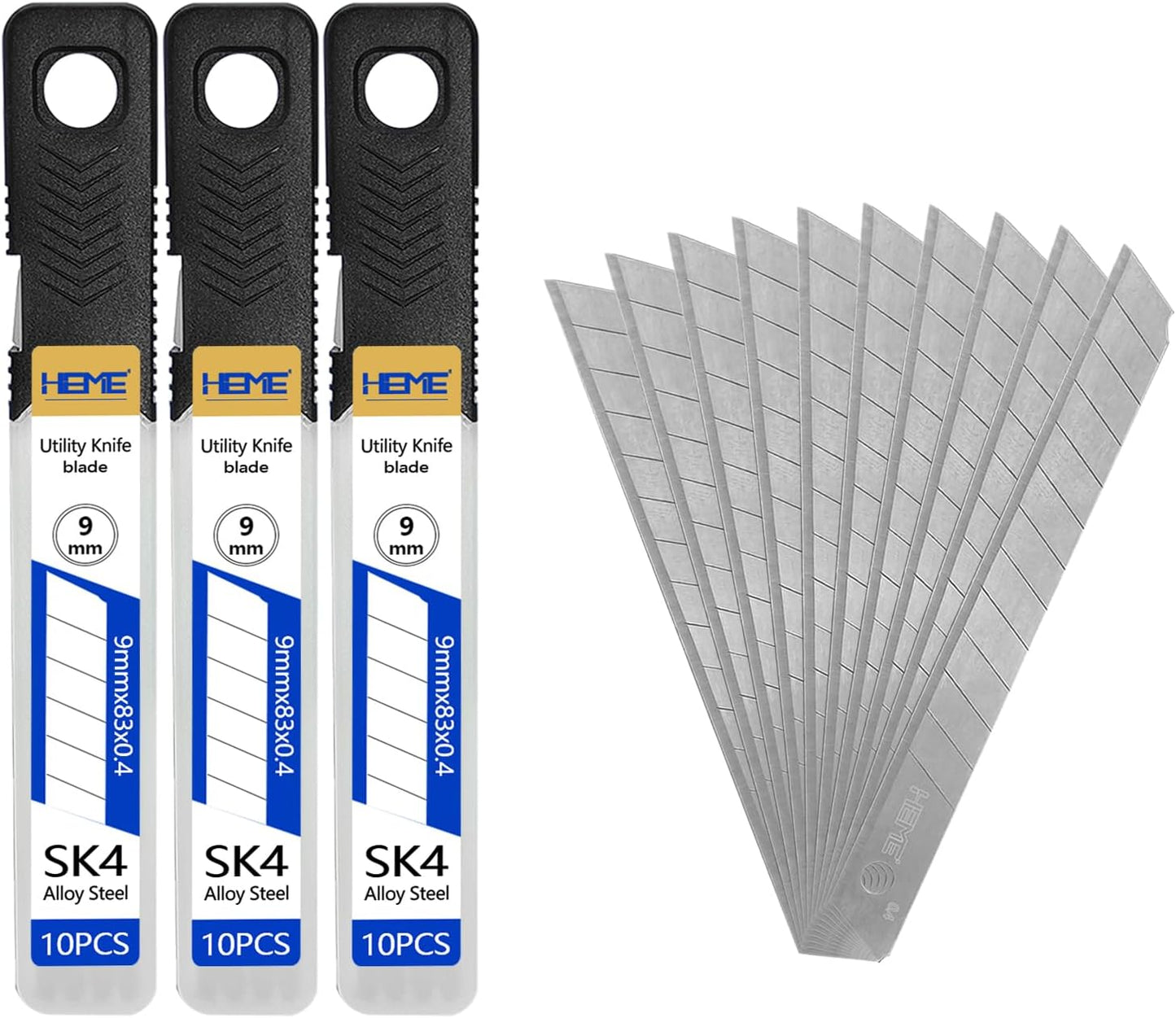 Tools 20Pcs 25mm Utility Knife Replacement Blades Snap off 60 Degree，Blades for Utility Knife and 25mm Box Cutter - Razor Sharp SK4 Steel