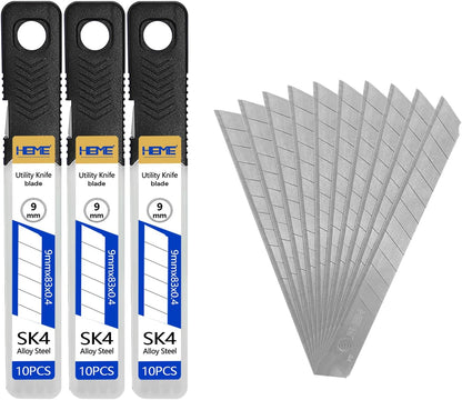 Tools 20Pcs 25mm Utility Knife Replacement Blades Snap off 60 Degree，Blades for Utility Knife and 25mm Box Cutter - Razor Sharp SK4 Steel