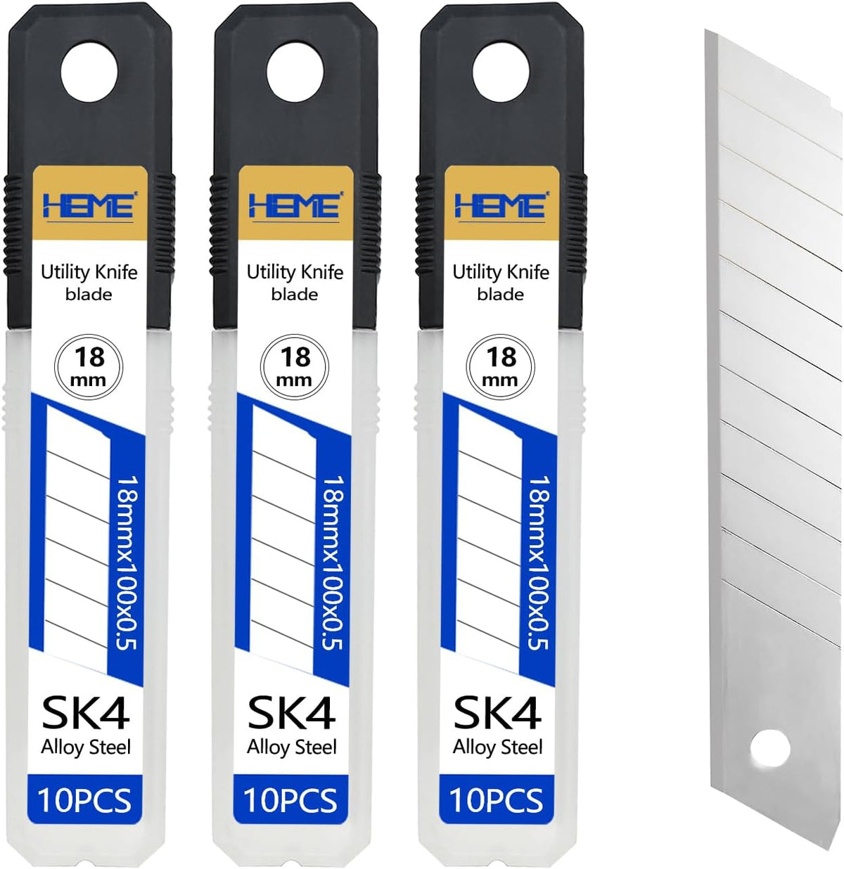 Tools 20Pcs 25mm Utility Knife Replacement Blades Snap off 60 Degree，Blades for Utility Knife and 25mm Box Cutter - Razor Sharp SK4 Steel