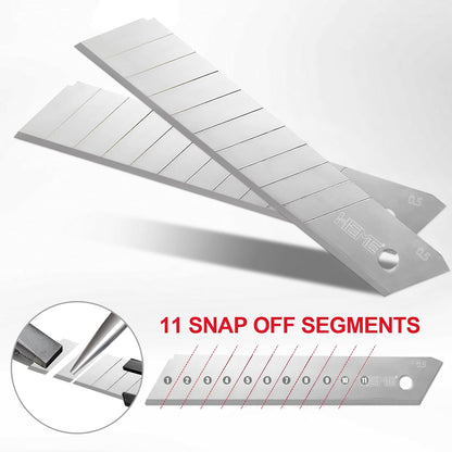 Tools 20Pcs 25mm Utility Knife Replacement Blades Snap off 60 Degree，Blades for Utility Knife and 25mm Box Cutter - Razor Sharp SK4 Steel